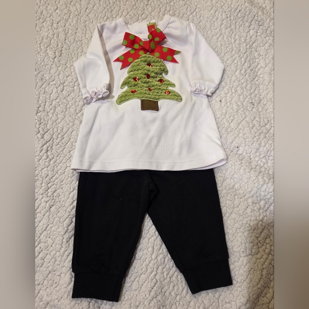Mud Pie Santa Baby White and Red Outfit